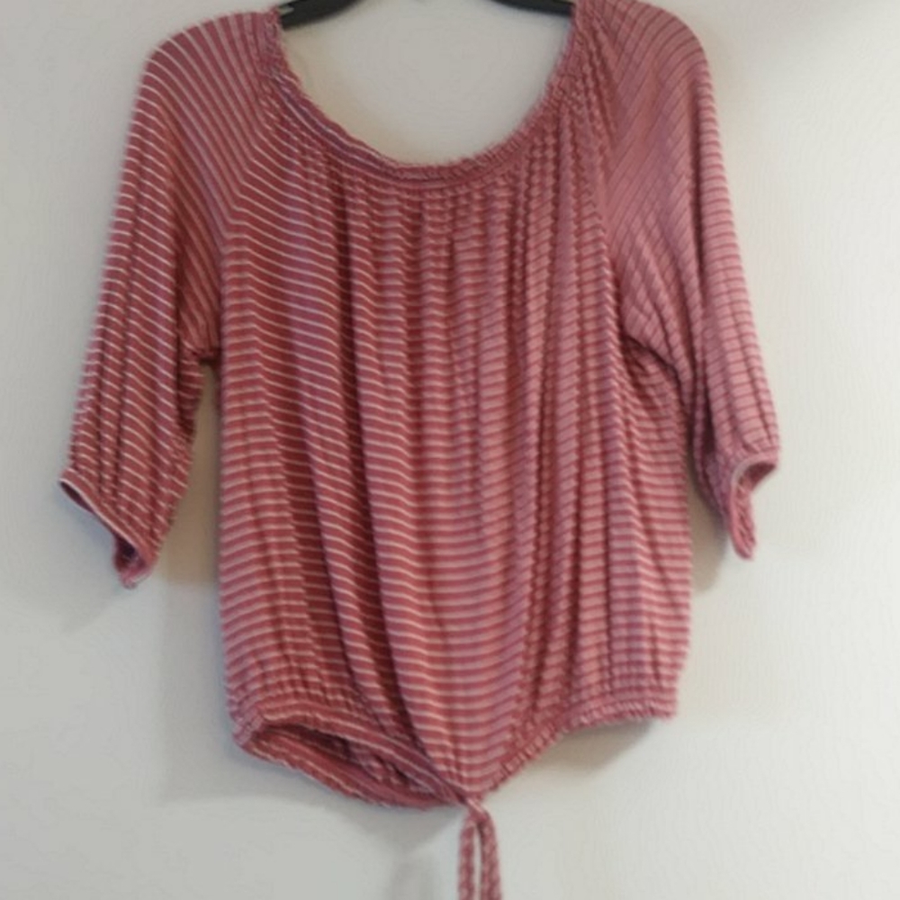 Pink and white shirt